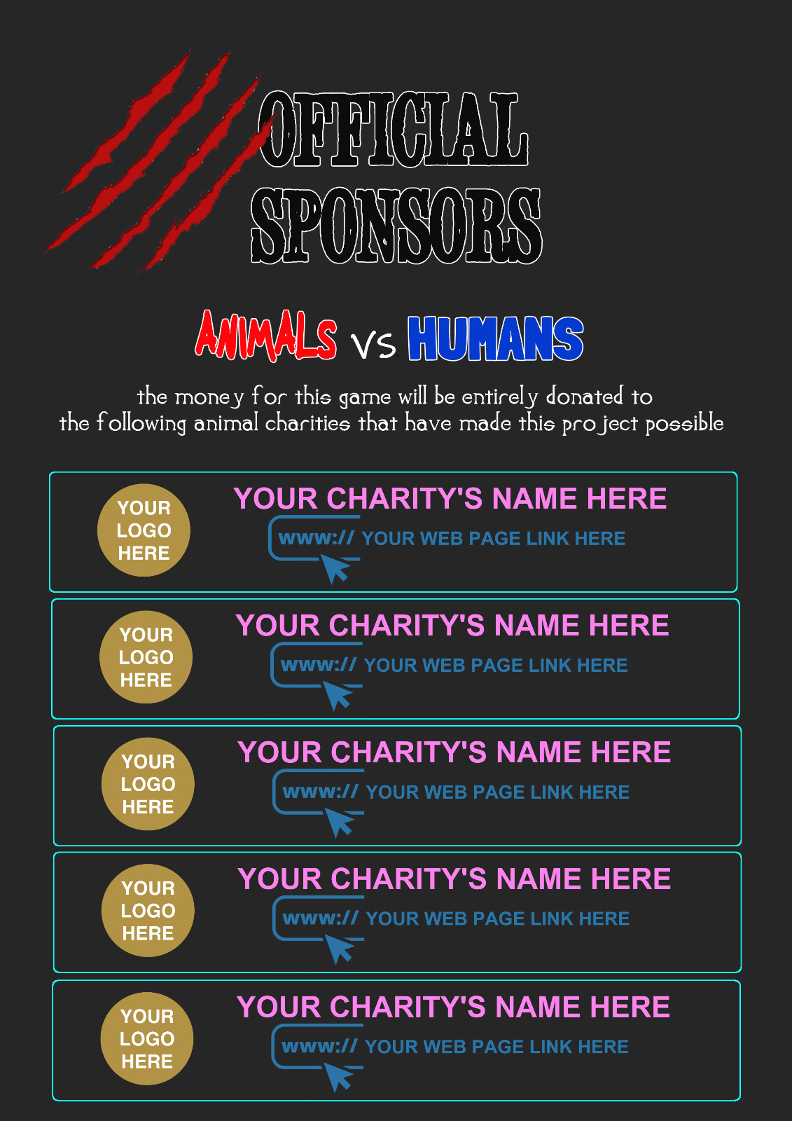 Sponsor page template